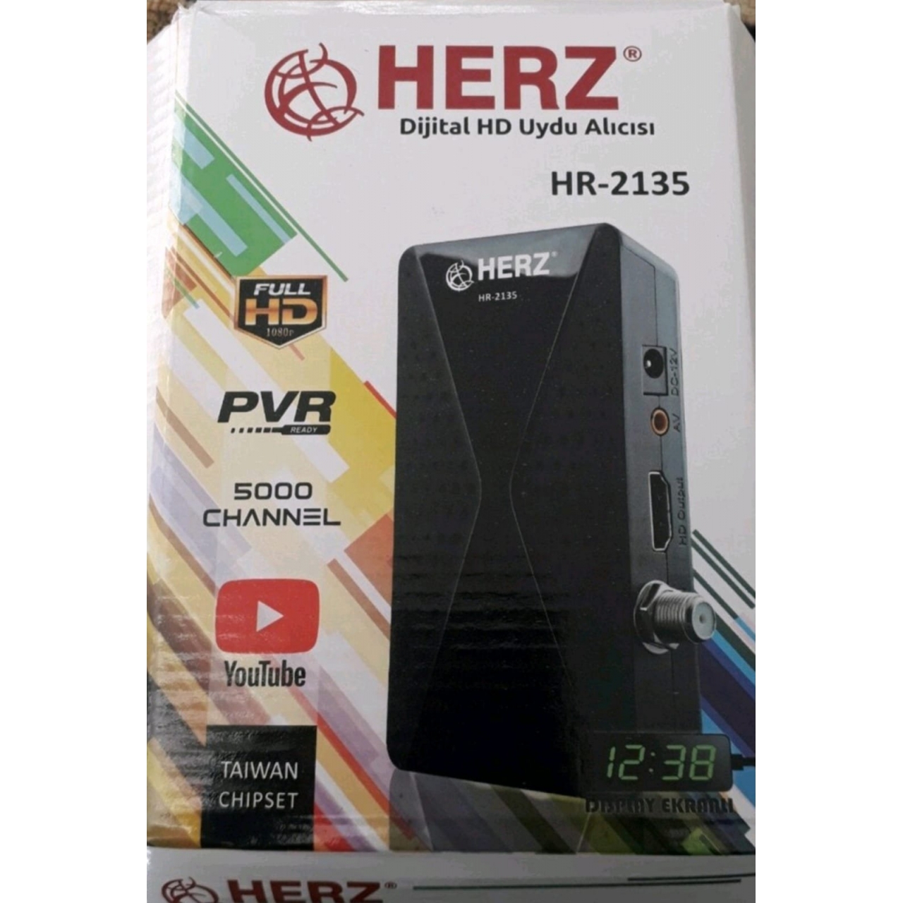 Herz HR-2135 Mini HD Uydu Alıcısı - Display Ekranlı - Youtube 