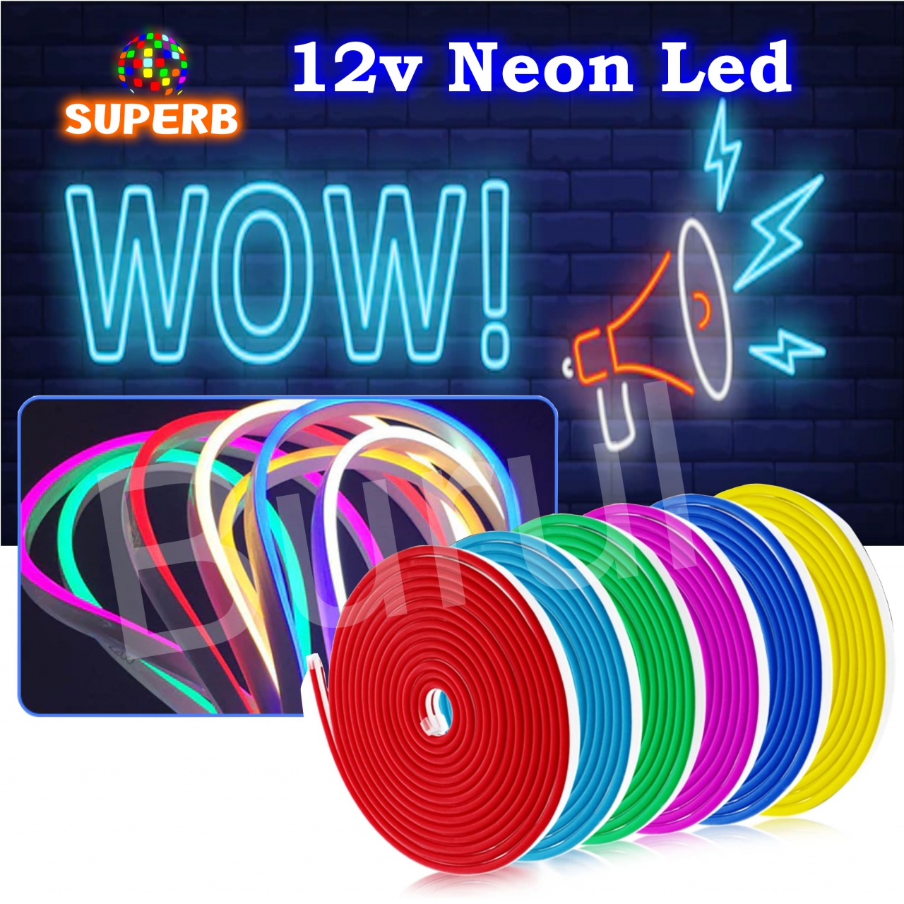 SUPERB 2 Metre 12 Volt Neon Şerit Led Işık Aydınlatma