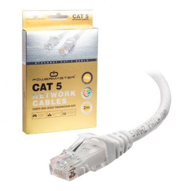 Powermaster CAT 5 Ethernet RJ45 Data Aktarım Kablosu 2 Metre