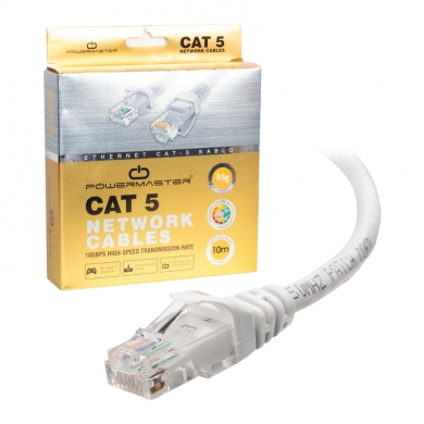 Powermaster CAT 5 Ethernet RJ45 Data Aktarım Kablosu 10 Metre