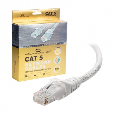Powermaster CAT 5 Ethernet RJ45 Data Aktarım Kablosu 20 Metre