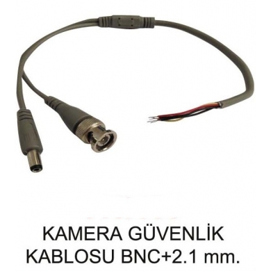 CCTV KAMERA GÜVENLİK KABLOSU BNC + 2.1 MM 