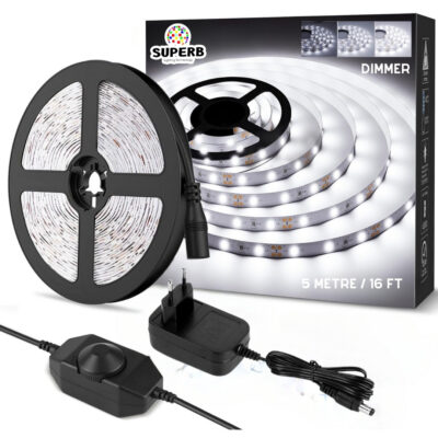 SB-6513 5 Metre Dimmer Anahtarlı Beyaz Işık Şerit Led Seti