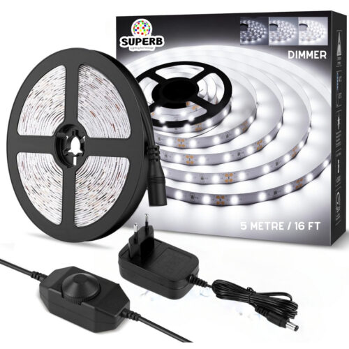 SB-6513 5 Metre Dimmer Anahtarlı Beyaz Işık Şerit Led Seti
