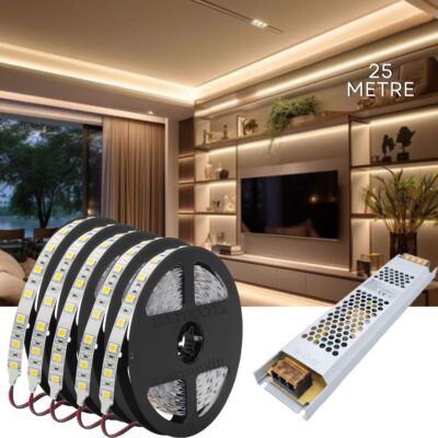 SB-6555 25 Metre Gün Işığı Led Işık Seti Gizli Tavan Işık Bandı Aydınlatma Ev Oda Salon TV Ünitesi Mutfak