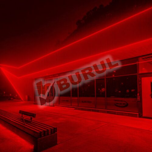 SB-6509 50 Metre Kırmızı Işık Neon Led Şerit Dış Mekan Silikonlu Esnek Dekoratif Aydınlatma 220v Fişli - Görsel 4