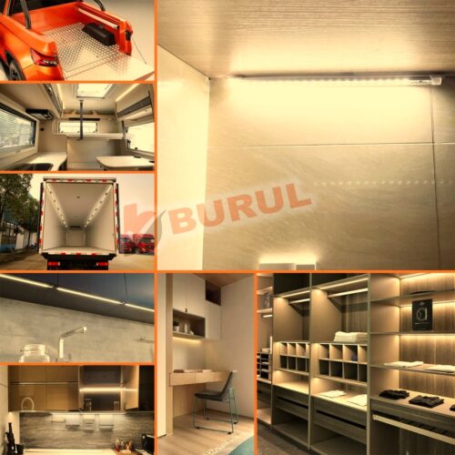 SB-6550 - 2 Adet Alüminyum Kasa Çubuk Led 12 Volt Gün Işığı 100 Cm Opak Karavan Tekne Otomobil - Görsel 2