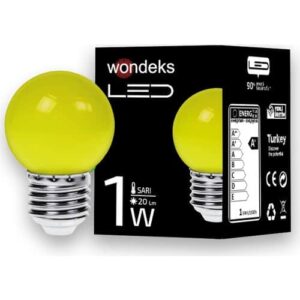 Wondeks Led Ampul Sarı 1 Watt e27