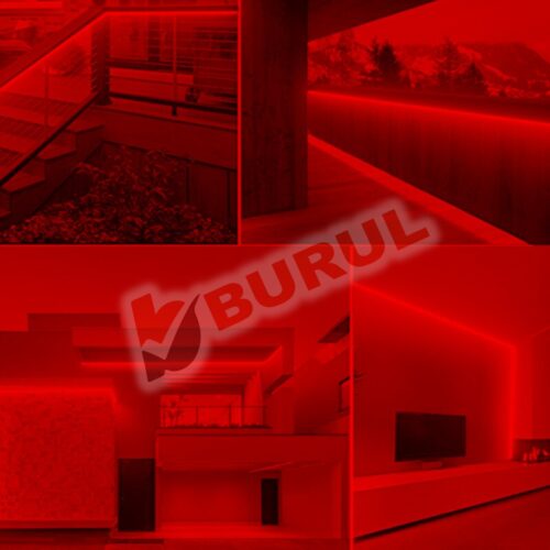 SB-6509 50 Metre Kırmızı Işık Neon Led Şerit Dış Mekan Silikonlu Esnek Dekoratif Aydınlatma 220v Fişli - Görsel 3