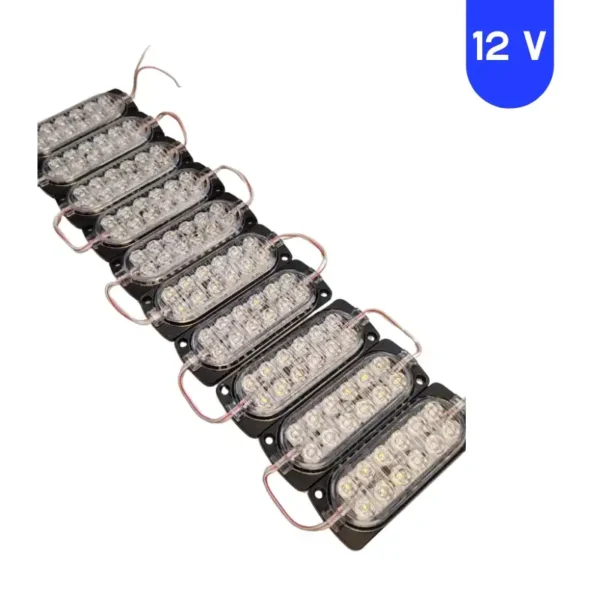 Alternative view of 2.4w Mercekli Modül Led Kırmızı - Beyaz  Yanıp Sönen Animasyonlu 12 Volt