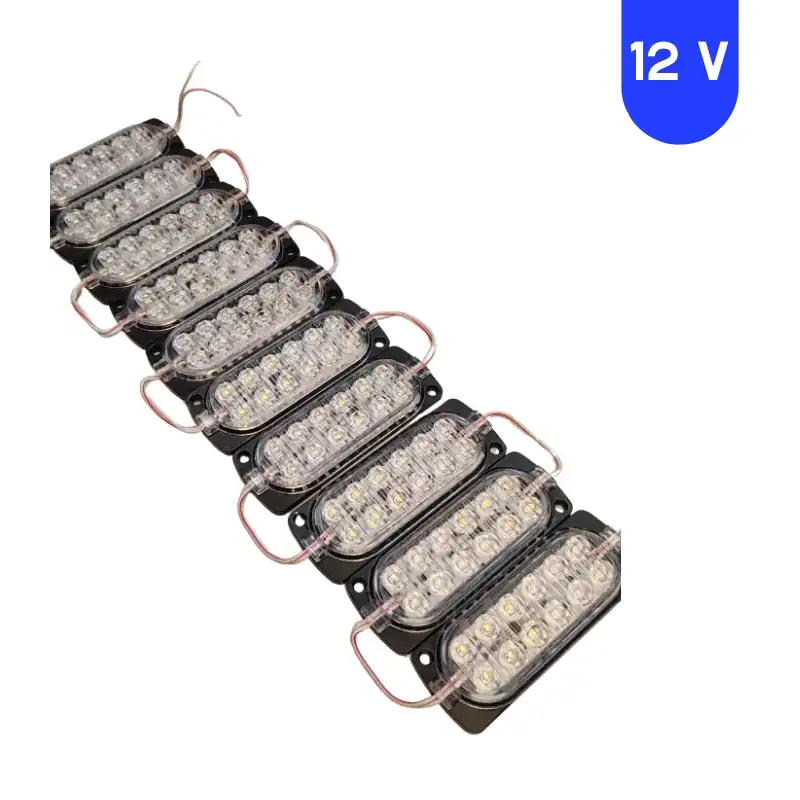 2.4w Mercekli Modül Led Kırmızı - Beyaz Yanıp Sönen Animasyonlu 12 Volt - Görsel 2