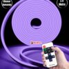 2.5 Metre Mor Işık Esnek Neon Led Şerit Dimmer Kumandalı Dekoratif Aydınlatma Seti SB-6538