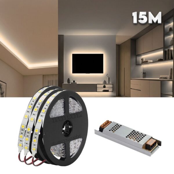 15m Gün Işığı Gizli Işık Bandı Seti - Tavan, Tv Ünitesi, Mobilya, Salon Oda Ambiyans Aydınlatma