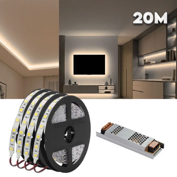 20m Gün Işığı Gizli Işık Bandı Seti - Tavan, Tv Ünitesi, Mobilya, Salon Oda Ambiyans Aydınlatma