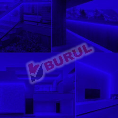 SB-6509 3 Metre Mavi Işık Neon Led Şerit Dış Mekan Silikonlu Esnek Dekoratif Aydınlatma 220v Fişli - Görsel 4