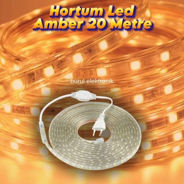 20 Metre Hortum Led Amber Dış Mekan Fişli SB-6539