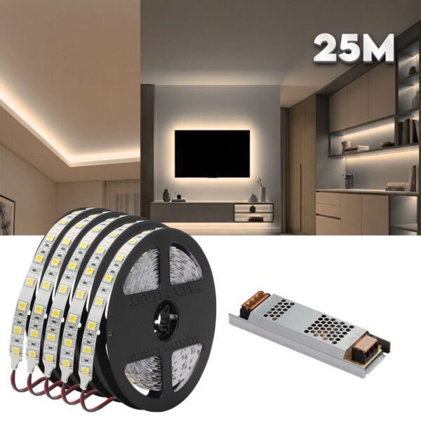25m Gün Işığı Gizli Işık Bandı Seti - Tavan, Tv Ünitesi, Mobilya, Salon Oda Ambiyans Aydınlatma
