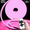 SB-6537 5 Metre Pembe Işık Esnek Neon Led Şerit Dimmer Kumandalı Dekoratif Aydınlatma Seti