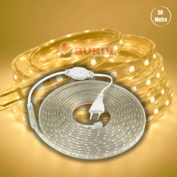 SB-6539 50 Metre Gün Işığı Hortum Şerit Led Dış Ortam Aydınlatma 220v Fişli