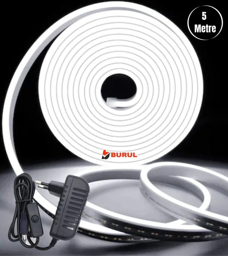 2.5 Metre Yeşil Işık Esnek Neon Led Şerit Butonlu Dekoratif Aydınlatma Seti SB-6536
