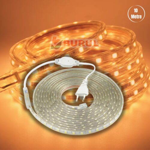 SB-6522 10 Metre Amber Işık Hortum Şerit Led Dış Ortam Aydınlatma 220v Fişli