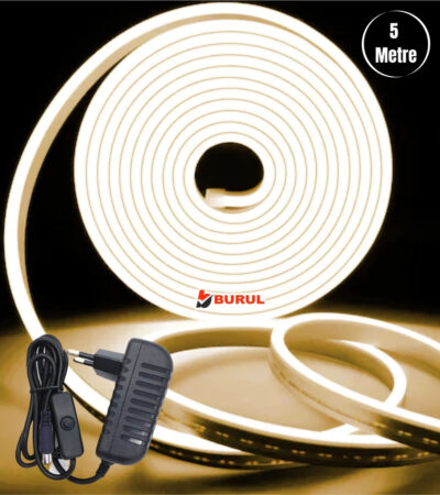 SB-6535 5 Metre Gün Işığı Esnek Neon Led Şerit Butonlu Dekoratif Aydınlatma Seti
