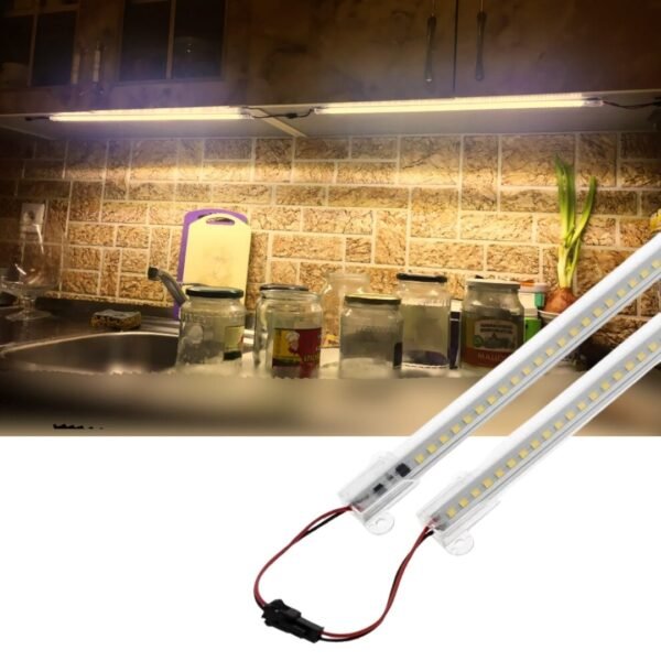 SB-6554 2 Adet 50 Cm 220v Şeffaf Çubuk Bar Led Gün Işığı