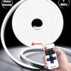 5 Metre Beyaz Işık Esnek Neon Led Şerit Dimmer Kumandalı Dekoratif Aydınlatma Seti SB-6537