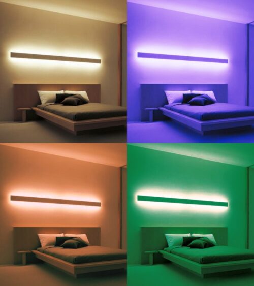 SB-6541 1 Metre Opak 8 Renk Kumandalı Sese Duyarlı Renk Değiştiren RGB Çubuk Şerit Led Işık - Görsel 5