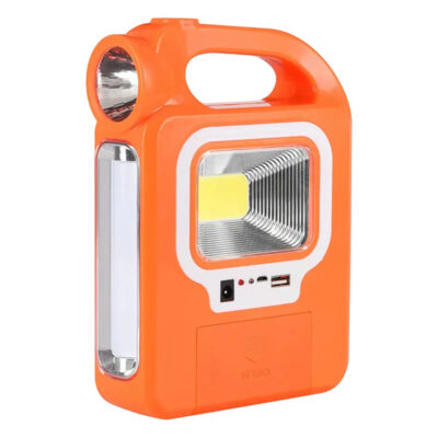 Cob Ledli Solarlı 3 Kademeli Usb Çıkışlı Şarjlı Işıldak Fener (2 Parça Ampulü Unutma)