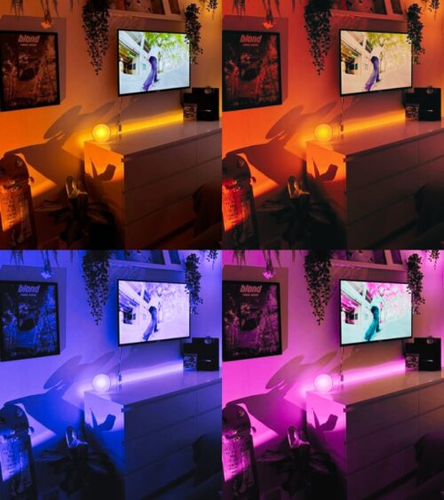 SB-6541 1 Metre Opak 8 Renk Kumandalı Sese Duyarlı Renk Değiştiren RGB Çubuk Şerit Led Işık - Görsel 3