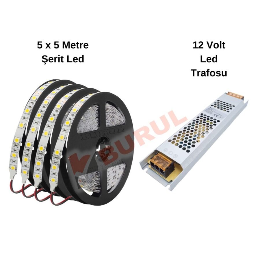 25 Metre Beyaz Led Işık Seti Gizli Tavan Işık Bandı Aydınlatma Ev Oda Salon TV Ünitesi Mutfak SB-6555 - Görsel 2