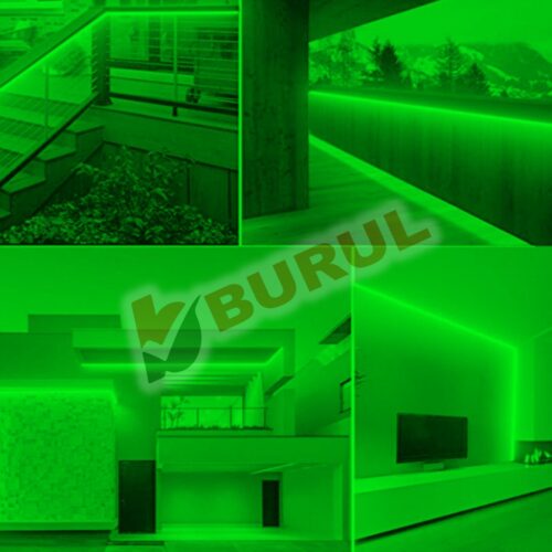 SB-6509 50 Metre Yeşil Işık Neon Led Şerit Dış Mekan Silikonlu Esnek Dekoratif Aydınlatma 220v Fişli - Görsel 5