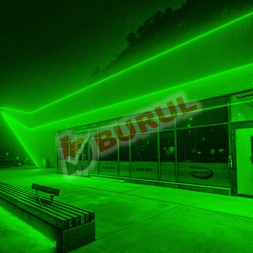 SB-6509 50 Metre Yeşil Işık Neon Led Şerit Dış Mekan Silikonlu Esnek Dekoratif Aydınlatma 220v Fişli - Görsel 3