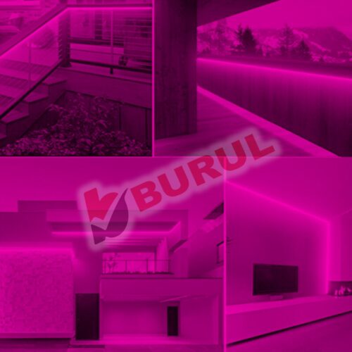 SB-6509 3 Metre Pembe Işık Neon Led Şerit Dış Mekan Silikonlu Esnek Dekoratif Aydınlatma 220v Fişli - Görsel 3