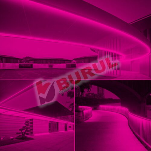 SB-6509 3 Metre Pembe Işık Neon Led Şerit Dış Mekan Silikonlu Esnek Dekoratif Aydınlatma 220v Fişli - Görsel 5