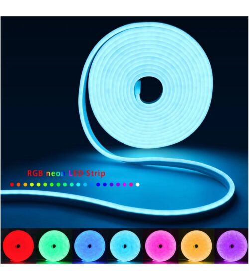 SB-6561 2.5 Metre 8 Renk Sese Duyarlı Renk Değiştiren RGB Neon Led Şerit Işık Seti - Görsel 2