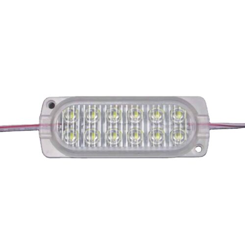 Mercekli 12 Led 2.4 Watt Çakarlı Modül Led Beyaz 12 Volt