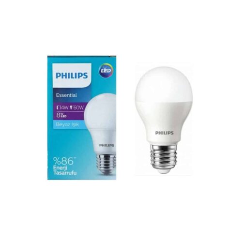Philips Essential Led Ampul 8 Watt Beyaz e27