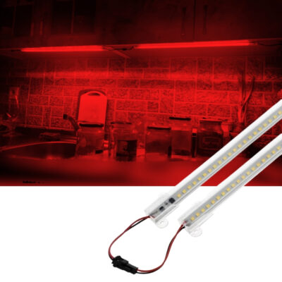 SB-6554 2 Adet 100 Cm 220v Şeffaf Çubuk Bar Led Kırmızı Işık