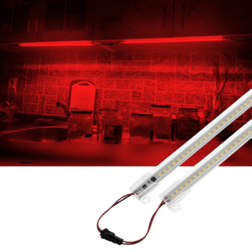 SB-6554 2 Adet 50 Cm 220v Şeffaf Çubuk Bar Led Kırmızı Işık