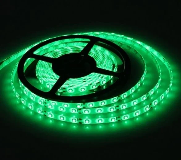 4040 Çip Silikonlu Şerit Led 12v Yeşil 5 Metre