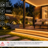 Şerit LED Amber 220V Yüksek Parlaklık, 120 LED/m, Tak Çalıştır, Fişli Anahtarlı, Silikonlu İç/Dış Mekan, Yapışkanlı, Mutfak, Tezgah Altı, Mobilya, Asma Tavan, Bahçe, SB-6508 - Görsel 8