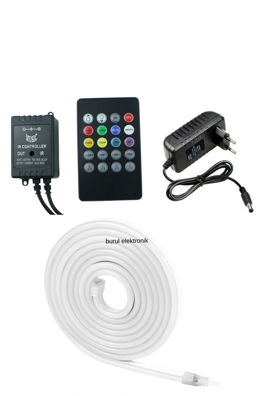 2.5 Metre Sese Duyarlı ve Kumandalı Rgb Neon Led SB-6561 - Görsel 6