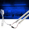 SB-6553 2 Adet 50 Cm 220v Şeffaf Çubuk Bar Led Mavi Işık ve Butonlu Fiş