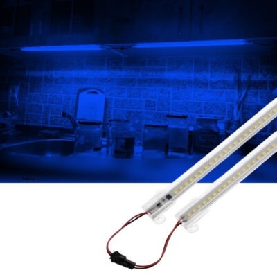 SB-6554 2 Adet 50 Cm 220v Şeffaf Çubuk Bar Led Mavi Işık