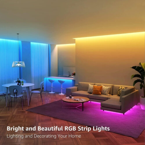 SB-6547 2.5 Metre 256 Renk Bluetooth APP Kontrol Renk Değiştiren RGB Şerit Led Işık Seti - Görsel 5