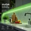 Şerit LED Yeşil 220V Yüksek Parlaklık, 120 LED/m, Tak Çalıştır, Fişli Anahtarlı, Silikonlu İç/Dış Mekan, Yapışkanlı, Mutfak, Tezgah Altı, Mobilya, Asma Tavan, Bahçe, SB-6508 - Görsel 6