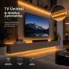 Şerit LED Amber 220V Yüksek Parlaklık, 120 LED/m, Tak Çalıştır, Fişli Anahtarlı, Silikonlu İç/Dış Mekan, Yapışkanlı, Mutfak, Tezgah Altı, Mobilya, Asma Tavan, Bahçe, SB-6508 - Görsel 7