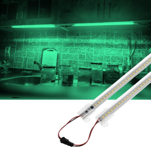 SB-6554 2 Adet 50 Cm 220v Şeffaf Çubuk Bar Led Yeşil Işık